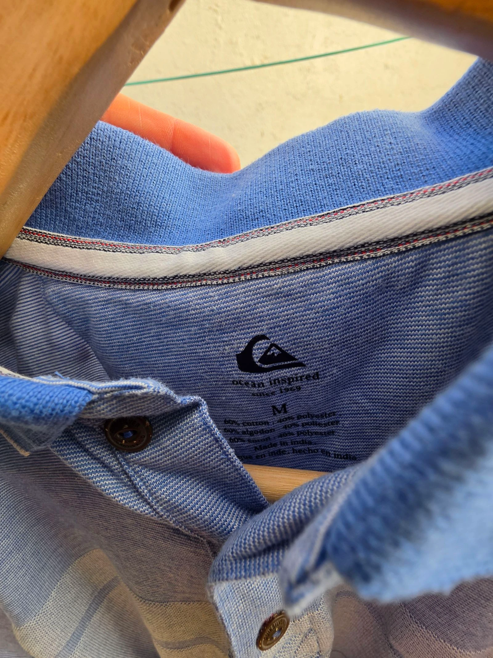 Ocean Men's Light Blue Polo Size M – photo 4